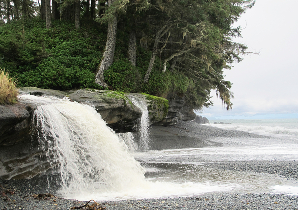 Sandcut Beach Waterfall